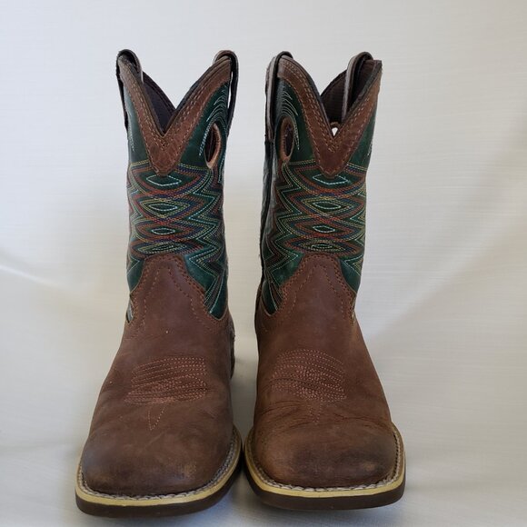 Durango® Lil Rebel Pro™ Youth Teal Western Boot Size 1 - Picture 13 of 14
